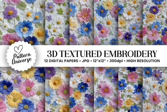 3D Texture Embroidery Seamless Pattern: A Creative Solution for Crafting and Design