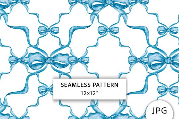 Blue Ribbon Bow Seamless Pattern: A Versatile Design for Creative Projects