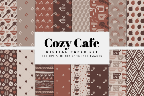 Cozy Cafe Digital Paper: Elevating Creativity in Personal and Professional Projects