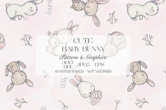 Cute Baby Bunny Seamless Pattern: A Versatile Design Asset