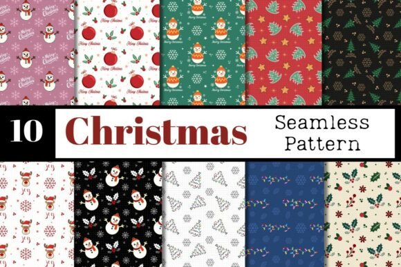 Cute Christmas Pattern Collection: A Versatile Resource for Holiday Design Projects