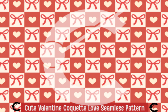 Cute Coquette Hearts Seamless Pattern