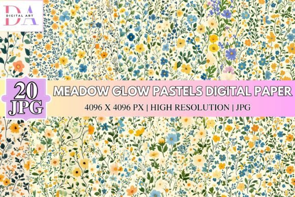 Enhancing Creative Projects with the Meadow Glow Pastels Digital Paper Collection