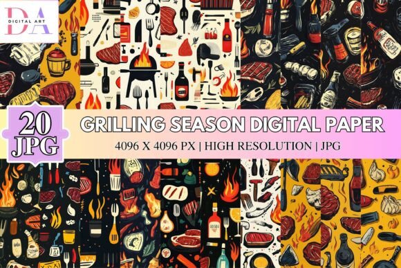 Grilling Season Digital Paper Adds Flavor to Design Projects