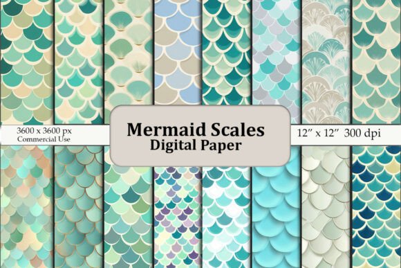 Mermaid Scales Digital Paper: A Versatile Design Element for Creative Projects
