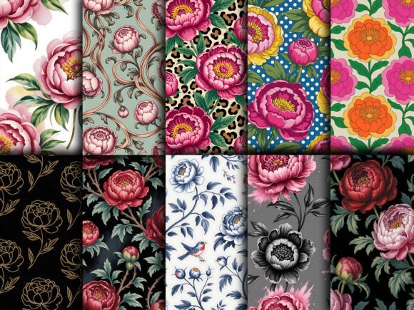 Peony Luxury Floral Seamless Pattern
