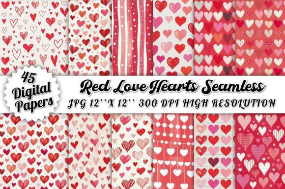 Red Love Hearts Seamless Pattern: A Versatile Tool for Creative Expression and Design