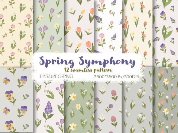 Spring Symphony Pattern Vector Set: A Versatile Tool for Designers