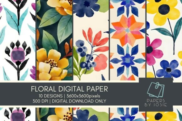 Unlocking Creativity with Watercolor Floral Digital Paper: A Must-Have for Modern Makers