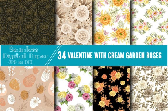 Valentine with Cream Garden Roses