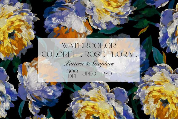 Watercolor Colorful Rose Pattern: A Creative Design Staple