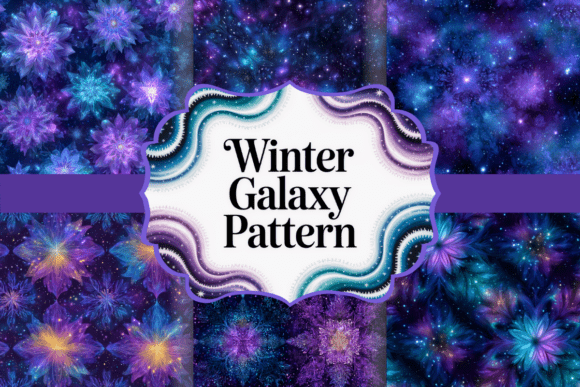 Winter Galaxy Pattern: A Cosmic Twist for Your Creative Projects